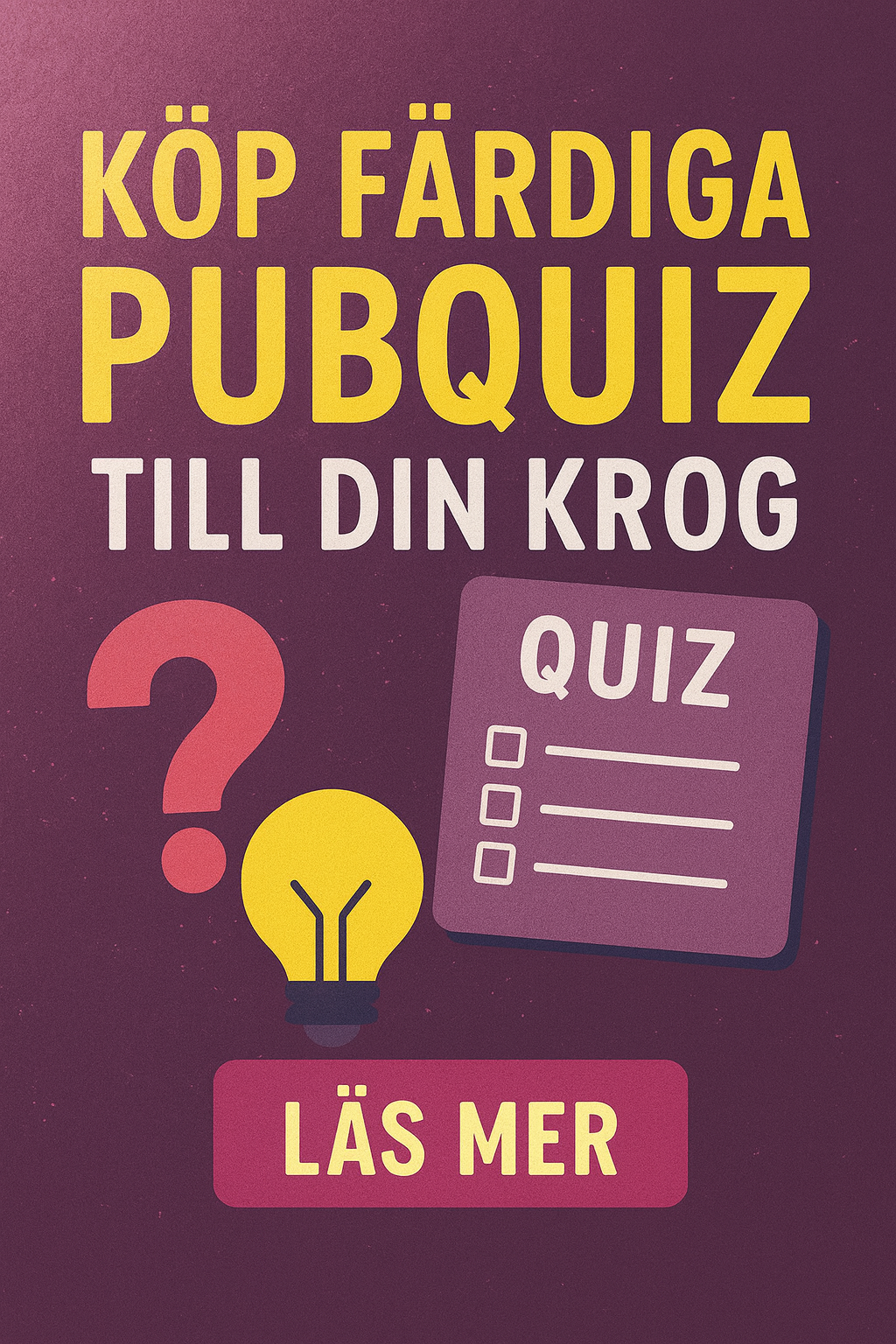 Köp Pubquiz Sverige